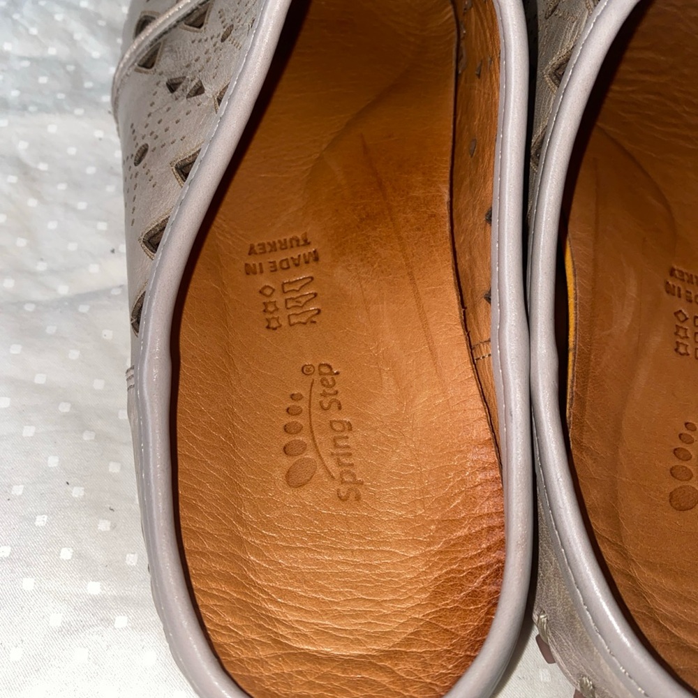 Spring Step Women's Fusalide Slip-On Sneakers Lazer Cut Beige Size 38 US 7.5 - Picture 7 of 10